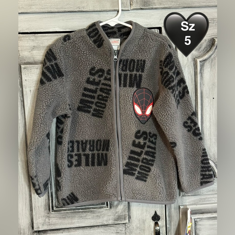 Gray Miles Morales Fleece Jacket